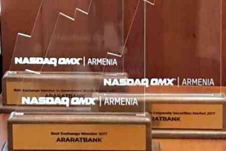АРАРАТБАНК признан биржей NASDAQ OMX Armenia победителем по трем номинациям