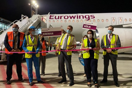 Немецкий лоукостер Eurowings с 6 августа запустит прямые рейсы из аэропорта Кельна/Бонна в Ереван